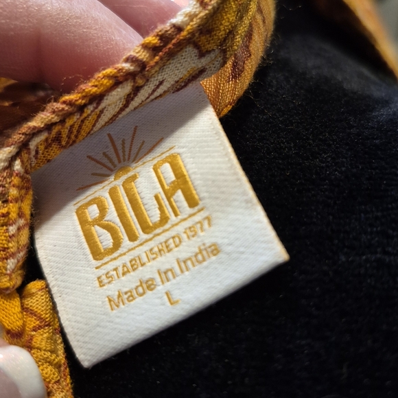 Bila Bohemian Orange Paisley Dress - Picture 2 of 5